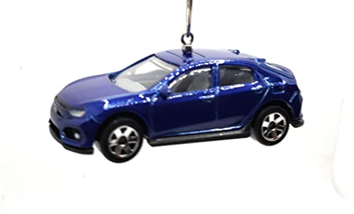 2017 Honda Civic Blue Christmas Ornament