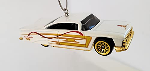 1959 Chevy Impala White Gold Christmas Ornament