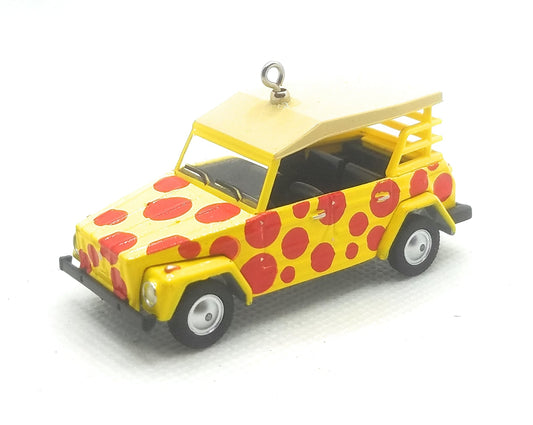 1974 Volkswagen Type 181 Thing Yellow Red Polkadots Christmas Ornament