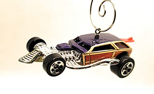 Surf Crate Hot Rod with Surfboards Christmas Ornament