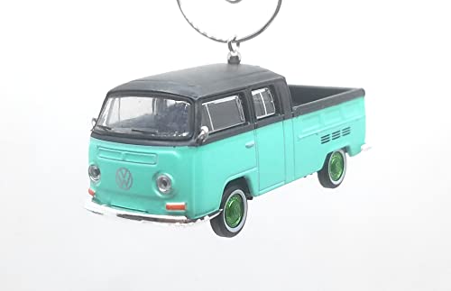 Ltd Ed 1971 Volkswagen Type 2 Teal Black Christmas Ornament