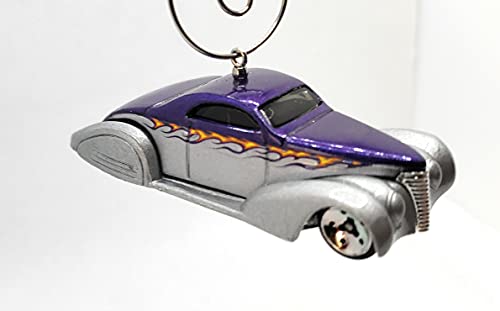 1937 Lincoln Zephyr Swoop Coupe Gray Purple Christmas Ornament