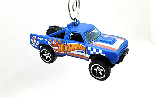 1987 Dodge D100 Pickup Truck Blue Christmas Ornament