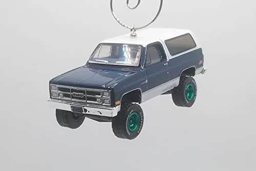 Ltd Ed 1987 GMC Jimmy Sierra Classic Blue White Christmas Ornament