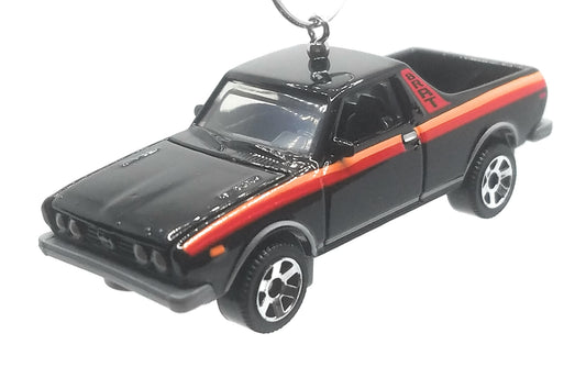 1978 Subaru Brat Black Red Stripes Christmas Ornament