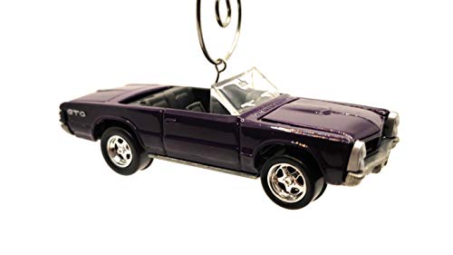 1965 Pontiac GTO Convertible Ragtop  Purple Christmas Ornament