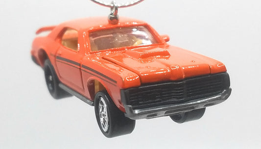 1969 Eliminator Orange Black Side Stripes Christmas Ornament