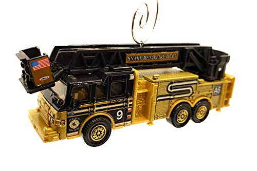 Pierce Velocity Aereal Platform Fire Truck  1:64 Christmas Ornament