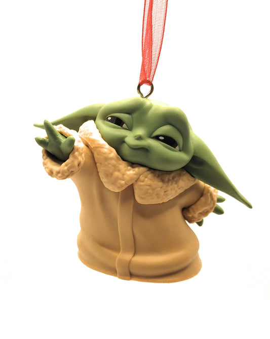 Baby Yoda Waving Grogu Mandalorian Star Wars Custom  Christmas Ornament