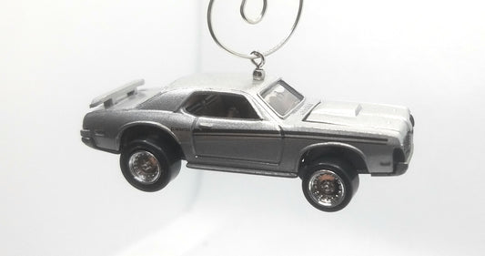 1969 Mercury Cougar Eliminator Silver Christmas Ornament