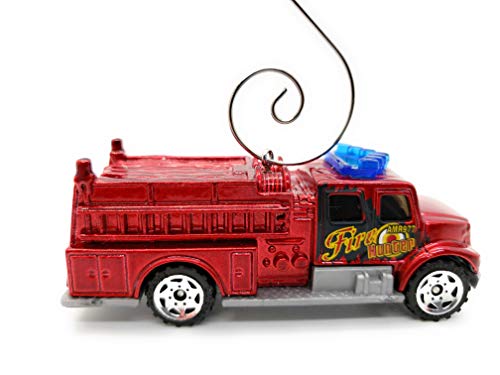 International Pumper Fire Truck Car Custom  Diecast Christmas Ornament