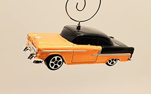 1955 for Chevy Bel Air  Orange Black Christmas Ornament