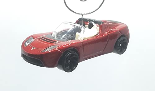 2008 Tesla Roadster Convertible Red Christmas Ornament