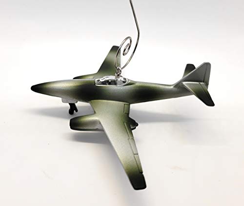 Messerschmitt Me-262 Aircraft Airplane Custom  Silver Green Christmas Ornament