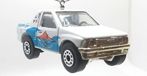 Isuzu Amigo White Blue Decal Christmas Ornament