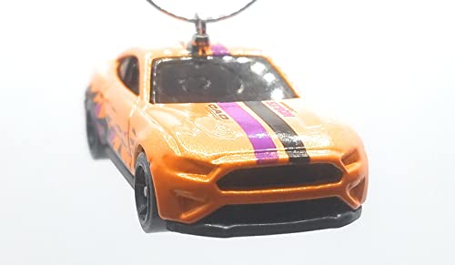 2018 Ford Mustang GT Orange Black Purple Stripes Christmas Ornament