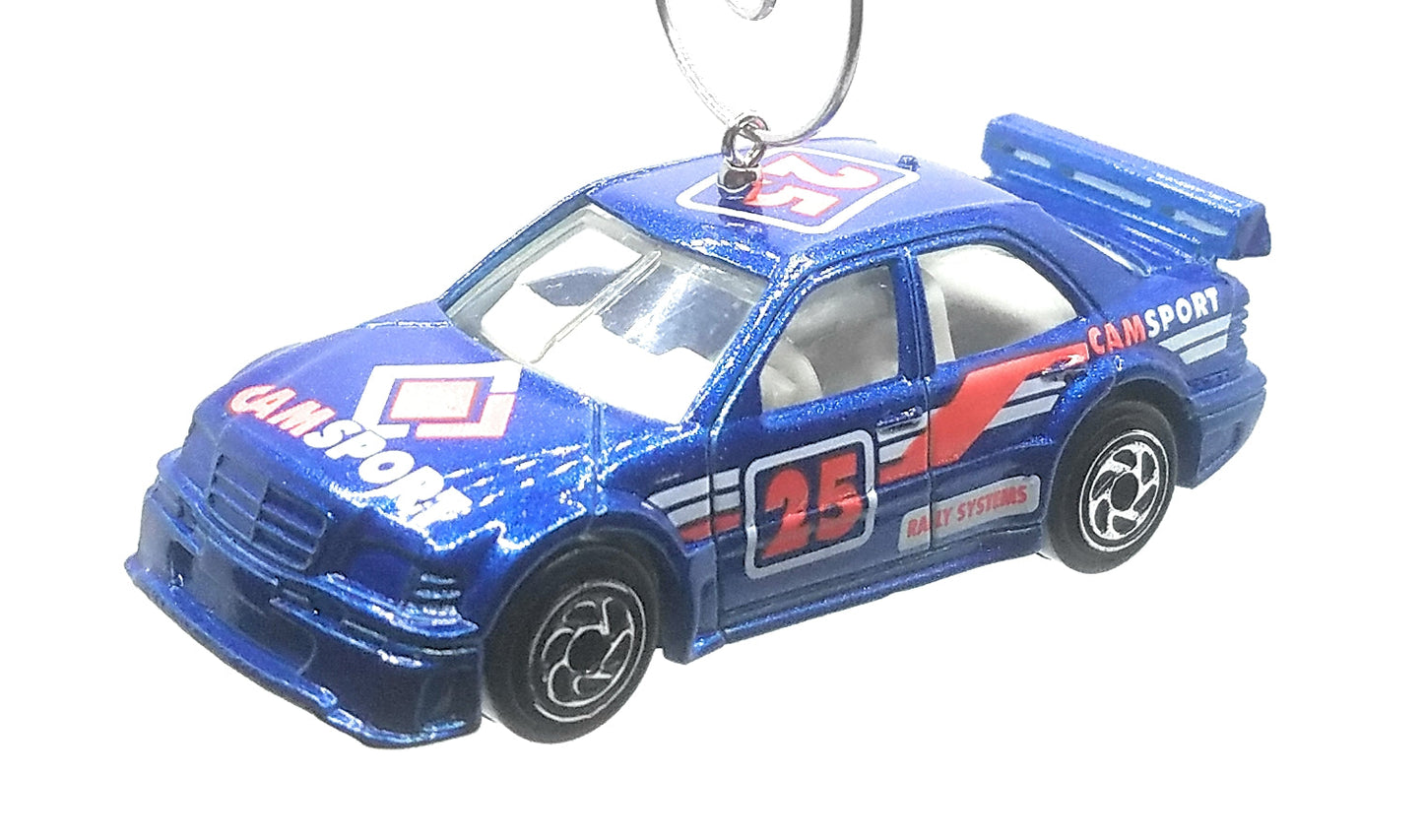 AMG Mercedes C-Class Blue Red White Christmas Ornament