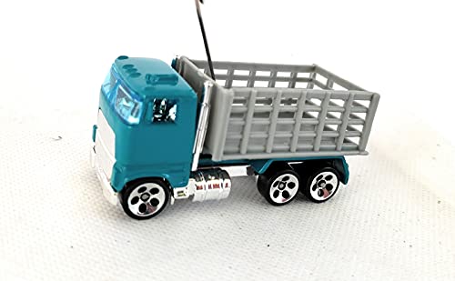 Freight Delivery Truck Teal Gray Christmas Ornament