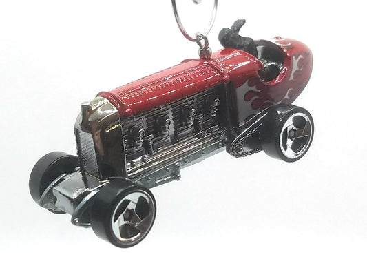 1911 Fiat Race Car Torpedo Jones Red Silver Christmas Ornament