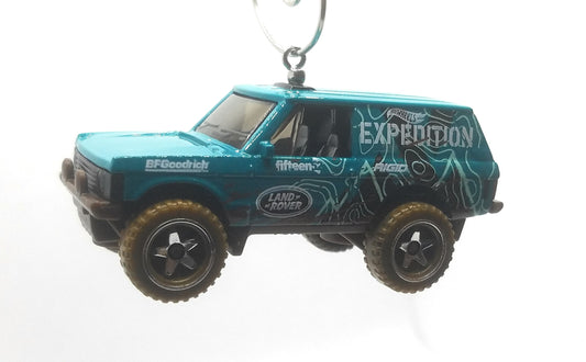 Range Rover Classic Blue Green Christmas Ornament