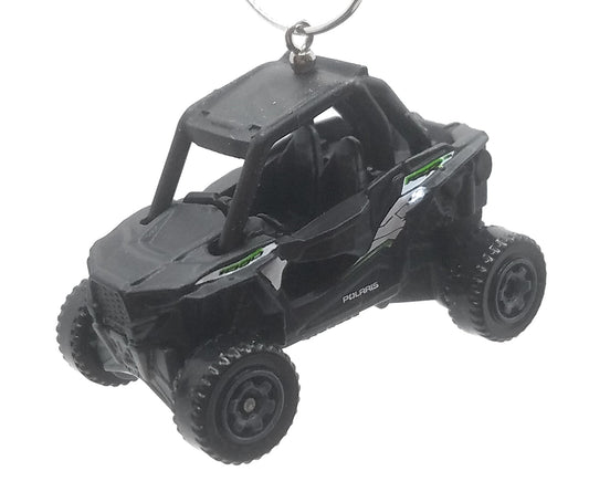 Polaris RZR Black White Green Christmas Ornament