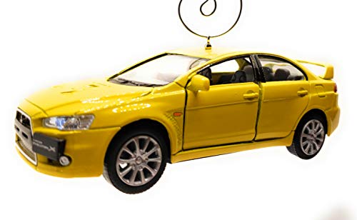 Mitsubishi Lancer Evolution X Large  1:34 Diecast White Christmas Ornament