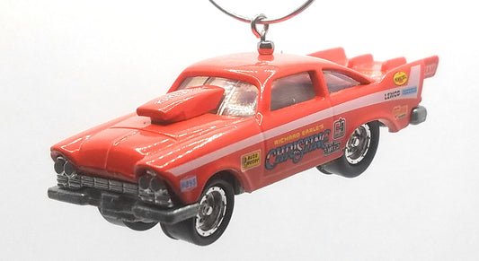 1958 Christine Red/White Side Stripe/Richard Earles Christine Decal Christmas Ornament
