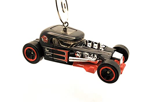 Mod Rod Hot Rod  Black Christmas Ornament