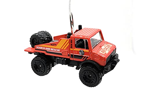 Mercedes-Benz Unimog 1300 Red Christmas Ornament