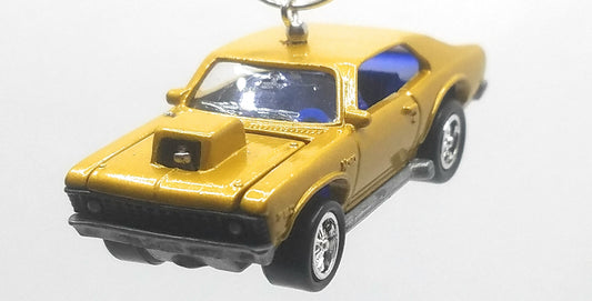 1972 Nova SS Gold/Blue Interior Christmas Ornament