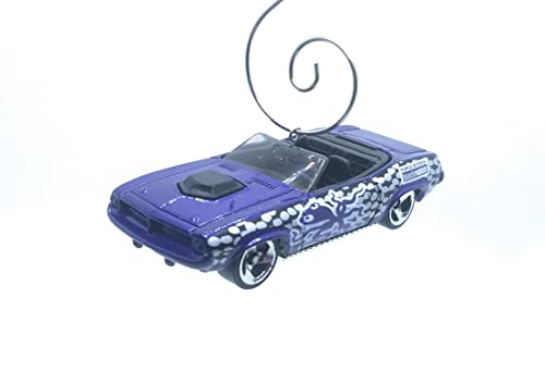 Plymouth Barracuda Convertible Purple Christmas Ornament