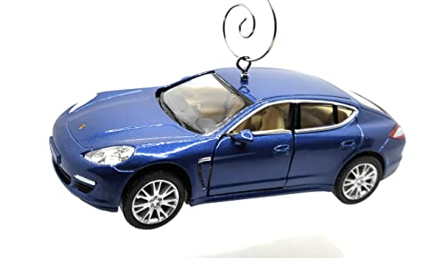 Porsche Panamera S Blue Large Christmas Ornament