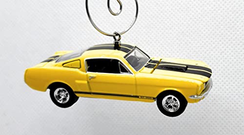 1966 Shelby GT350 Yellow Black Stripe Christmas Ornament