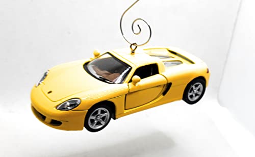 Porsche Carrera GT Yellow Large Christmas Ornament