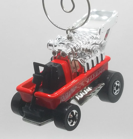 Radio Flyer Wagon Red Silver Christmas Ornament