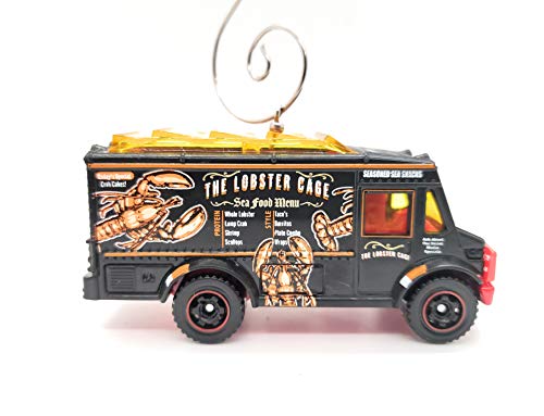 Chow Wagon Food Truck Custom  Diecast Black Christmas Ornament