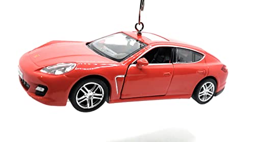 Porsche Panamera Turbo Red Large Christmas Ornament