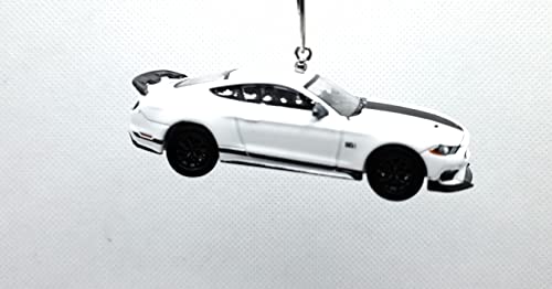2021 Ford Mustang Mach 1 White Black Christmas Ornament