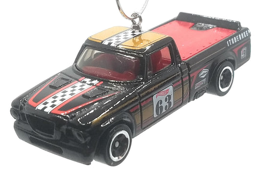 1963 Studebaker Champ Pickup Truck Black Bronze Christmas Ornament