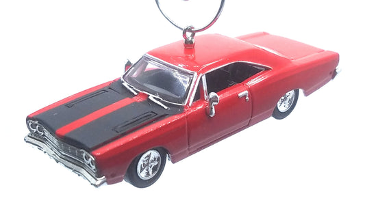 1968 Plymouth Red Black Christmas Ornament