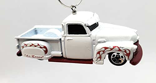 1950 Chevy 3100 Truck La Troca White Christmas Ornament