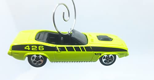 Plymouth Barracuda Convertible Lime Green Christmas Ornament