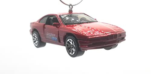 BMW 850i Red Christmas Ornament