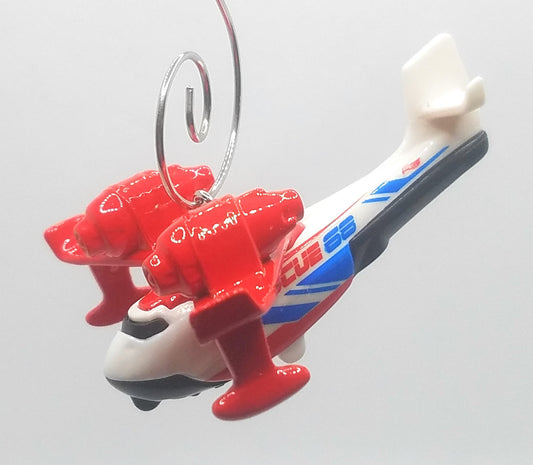 Water Bomber Rescue Airplane Red White Blue Christmas Ornament