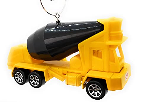 Cement Mixer Yellow Black Christmas Ornament