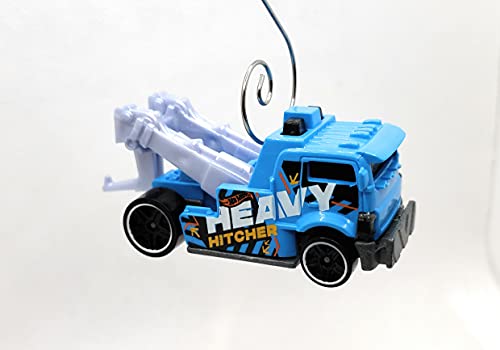 Tow Truck Heavy Hitcher Blue Christmas Ornament