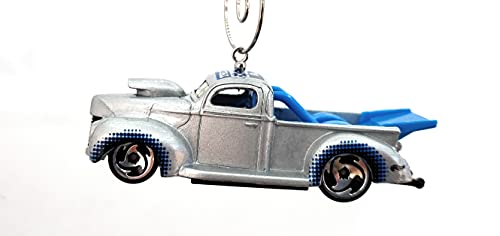 1940 Ford Truck Dragster Silver Christmas Ornament