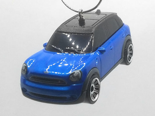 2011 Mini Countryman Blue/Black Roof Christmas Ornament