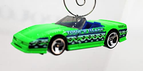 Chevy Corvette Convertible Neon Green Christmas Ornament