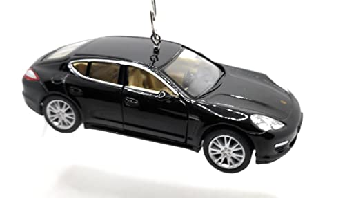 Porsche Panamera S Black Large Christmas Ornament